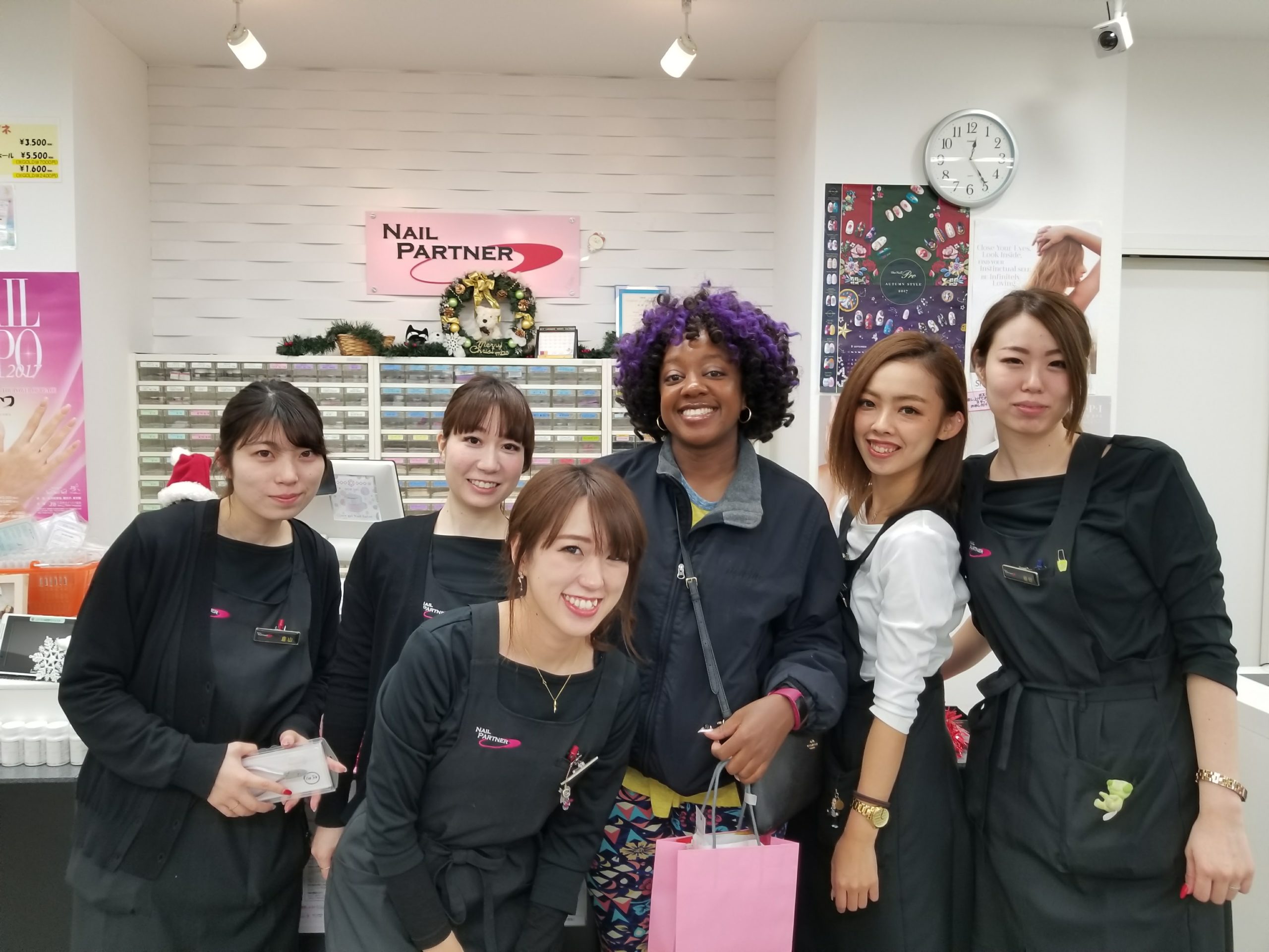 Chloe after a nail training in Japan